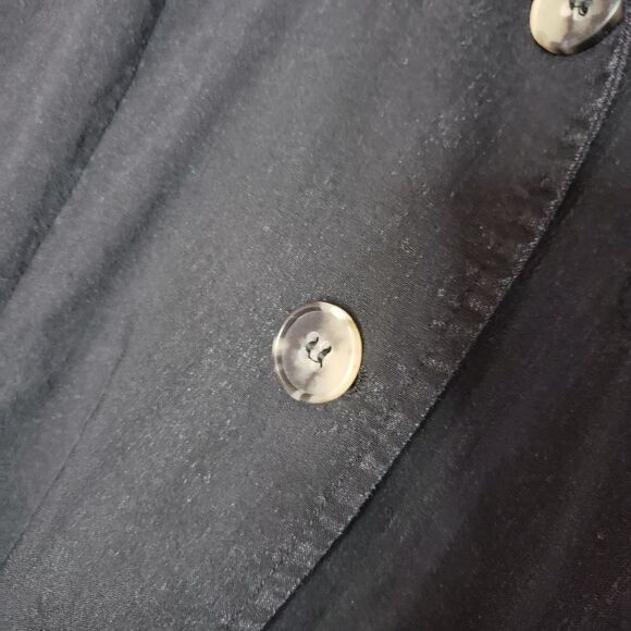 Theory Size 2 XSmall Black Linen Cropped Tie Waist Blazer Jacket - Picture 2 of 12